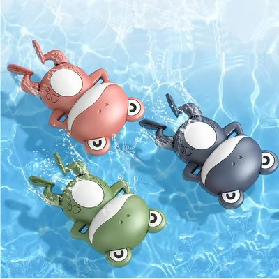 Wind-Up Backstroke Frog Baby Bath Toys